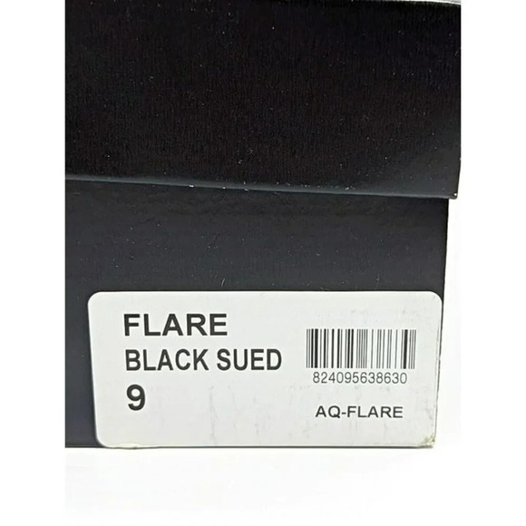 Aqua Women's Flare Mules Suede Pointed Toe High-Heel Black Size 9 (MSRP $99) - Picture 9 of 9